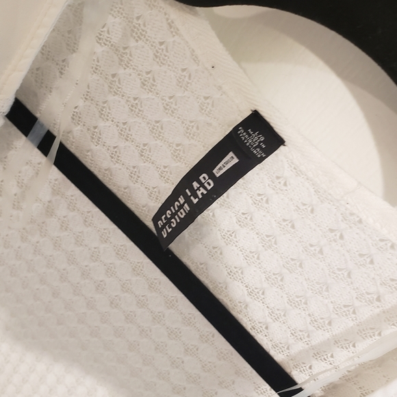 Long-line open front white cardigan sweater - Picture 3 of 3